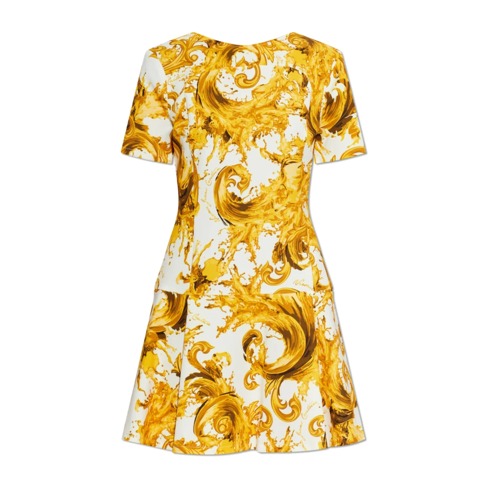 Versace Jeans Couture Women's White Barocco Pattern Dress