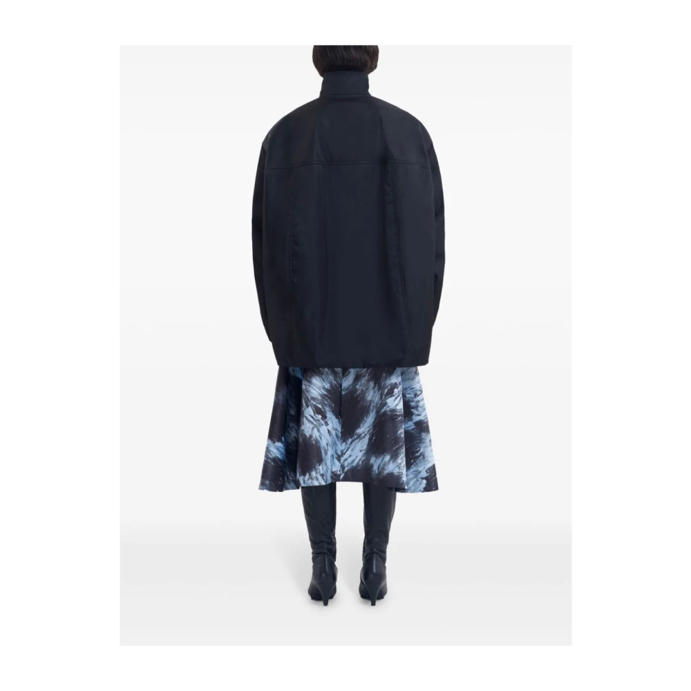 Marni Zwarte Gewatteerde Rits Jas Black Dames