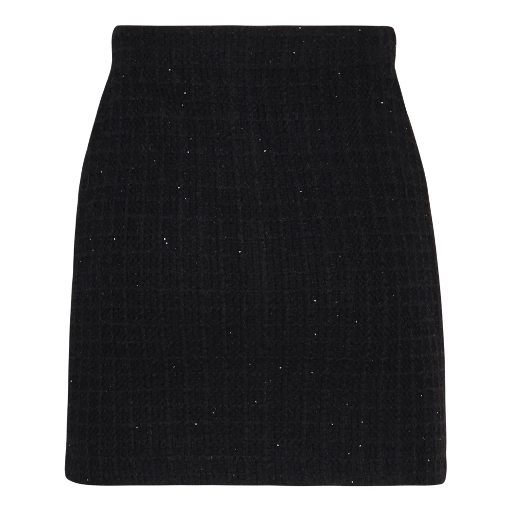 Self Portrait Zwarte Minirok met Decoratieve Knopen Black Dames