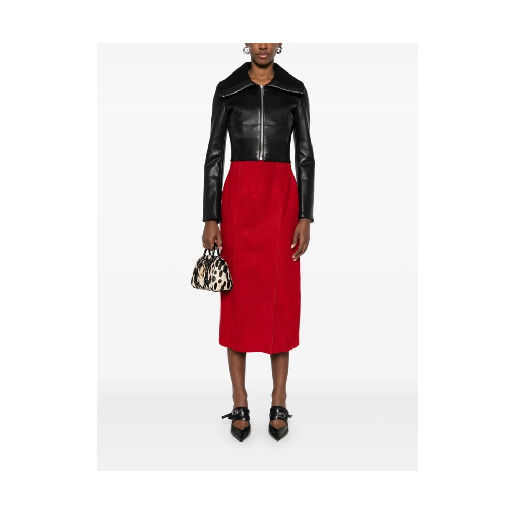 alexander mcqueen Zwarte Geribbelde Ritsjas Black Dames