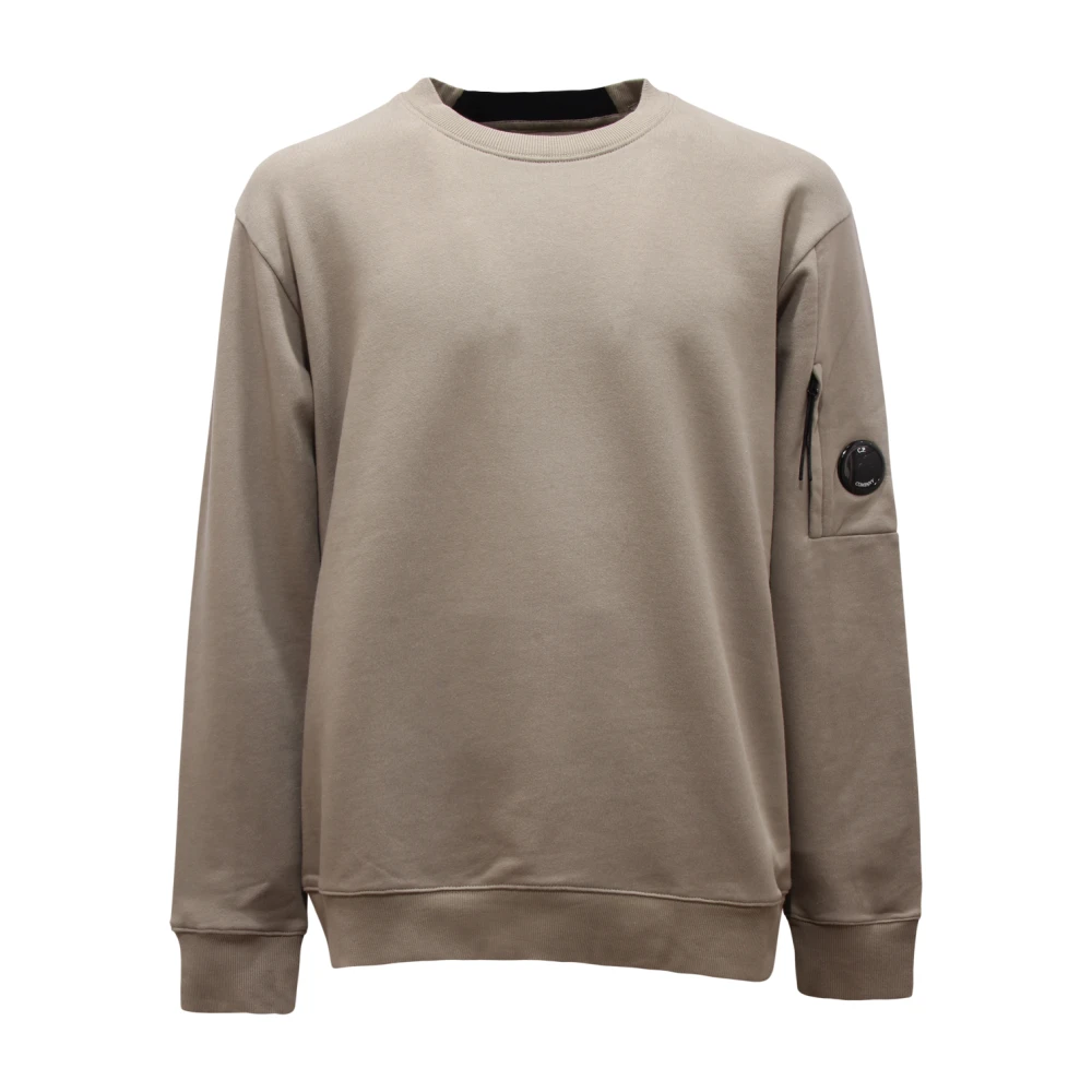C.p. Company Men's Green Sweatshirts, Xl, Diagonal Raised Fleece Crewneck Sweatshirt