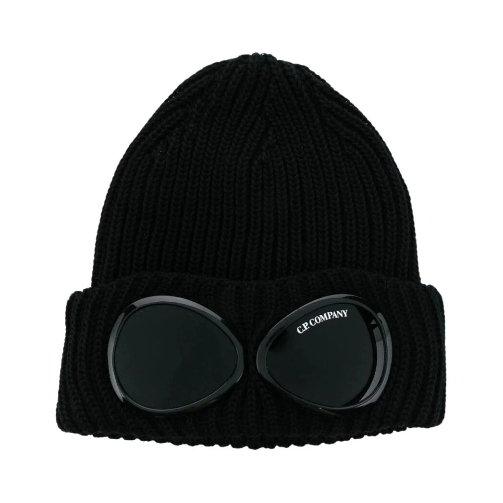 C.p. Company Men's Black Goggle Beanie