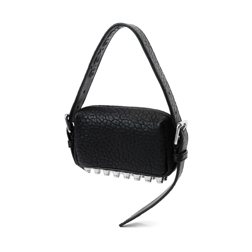 alexander wang Studded Zwarte Lamsvacht Crossbody Tas Black Dames