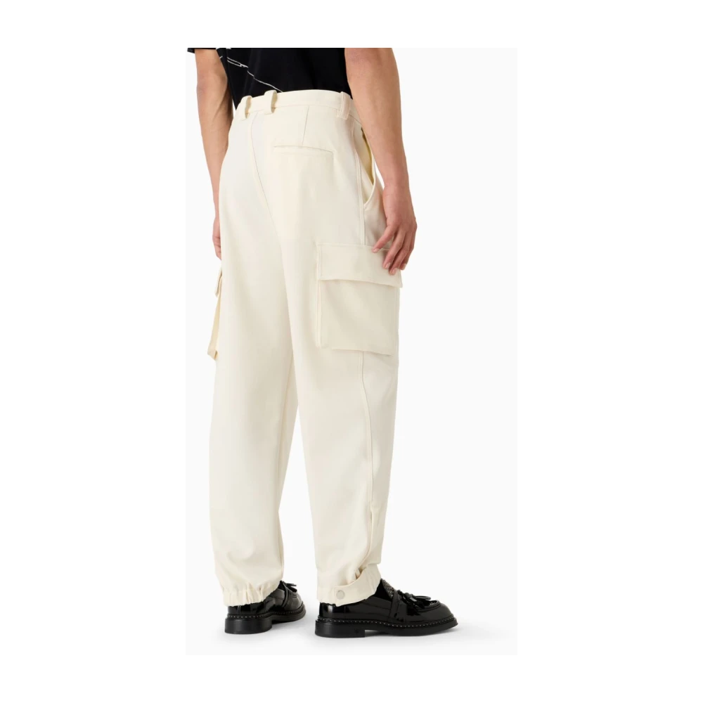 Emporio Armani Straight Trousers White Heren