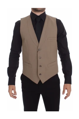 Slim Fit Button Front Dress Vest