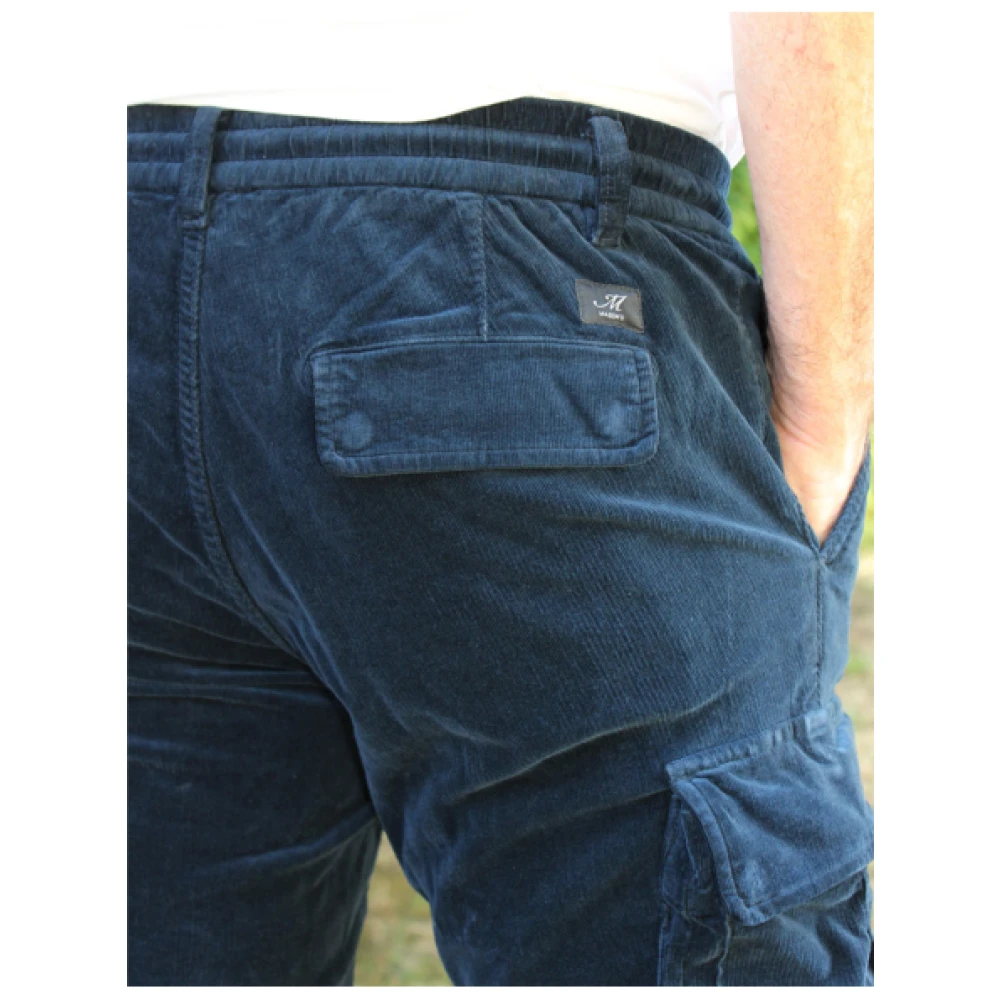 Mason's Cargo Velours Broek Blue Heren