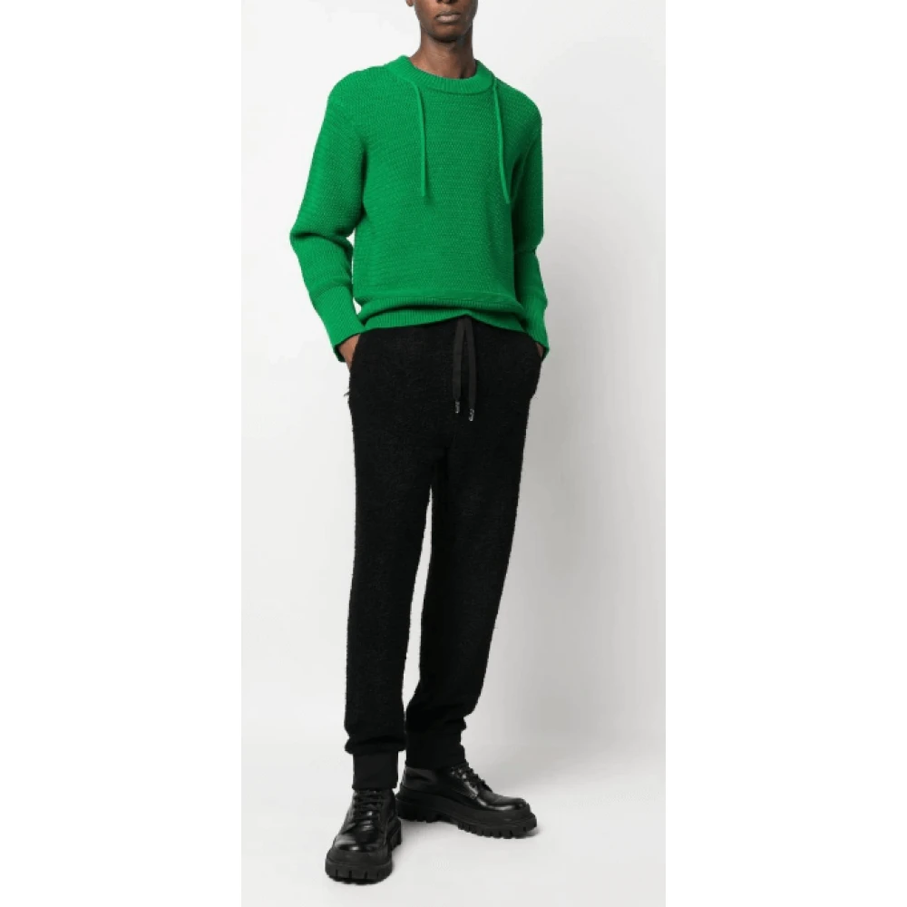 Dolce & Gabbana Zwarte trekkoord taps toelopende broek Black Heren