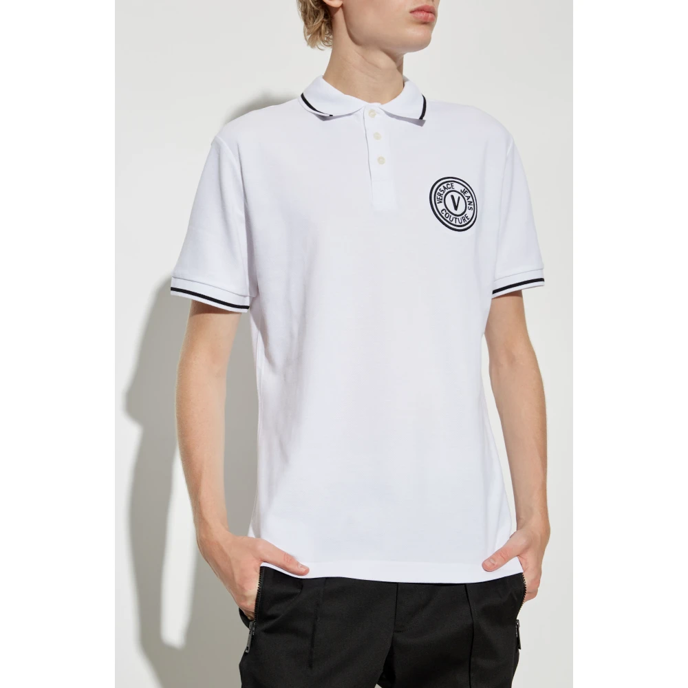 Versace Jeans Couture Polo met logo White Heren