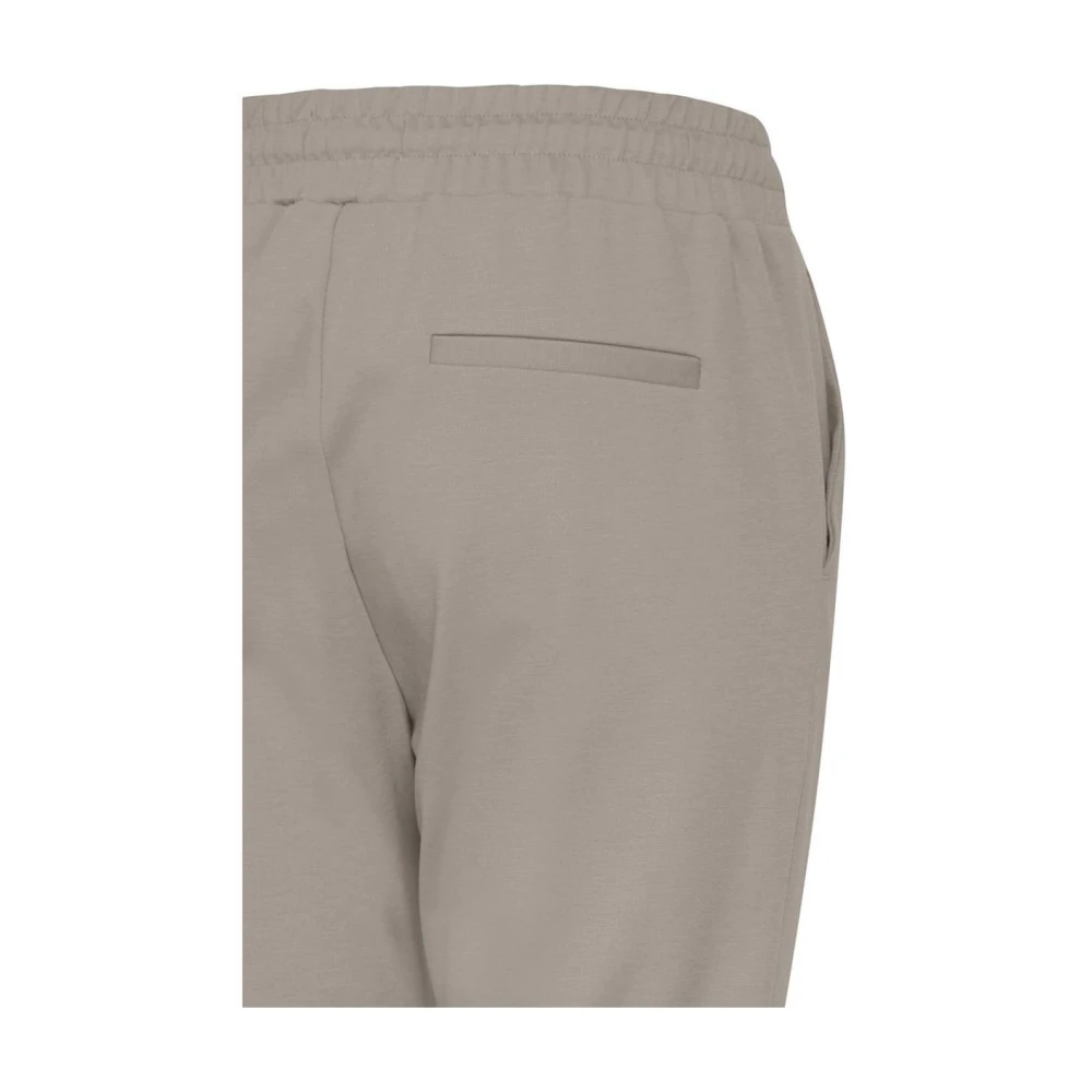 Ichi Grijze Polyester Sigarettenbroek Gray Dames