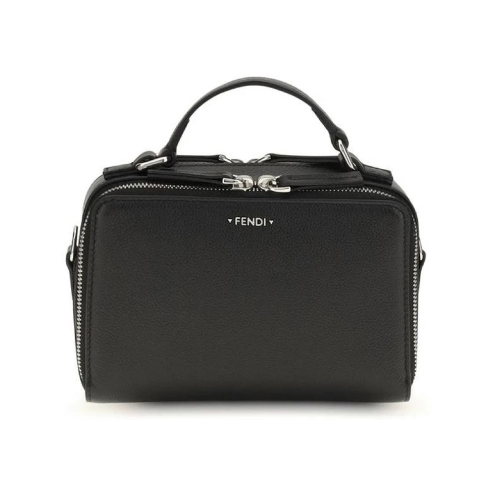 Fendi Black Calf Leather Bos Taurus Handbag - Image 3