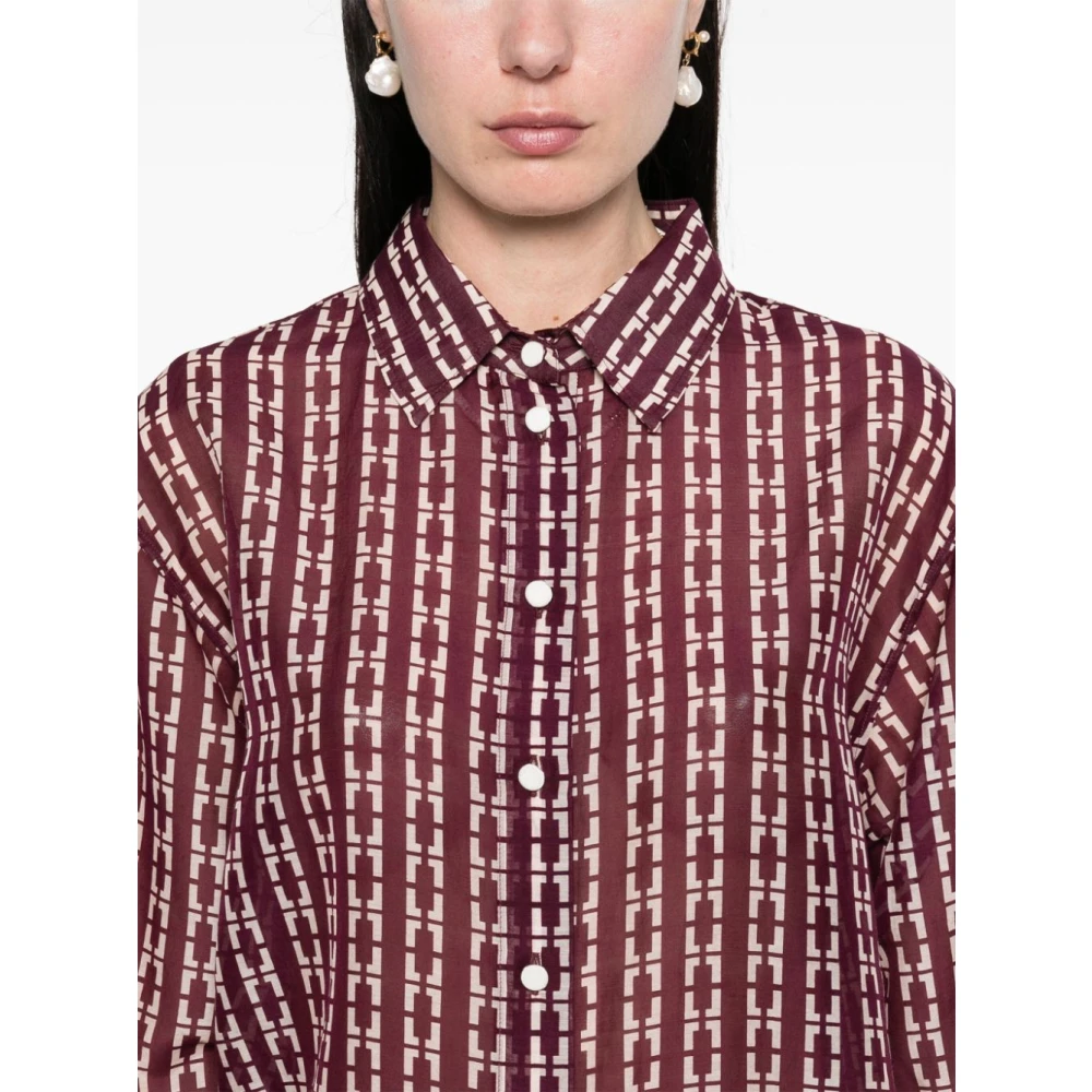 Forte Rode Shirts Ss25 Dameskleding Brown Dames