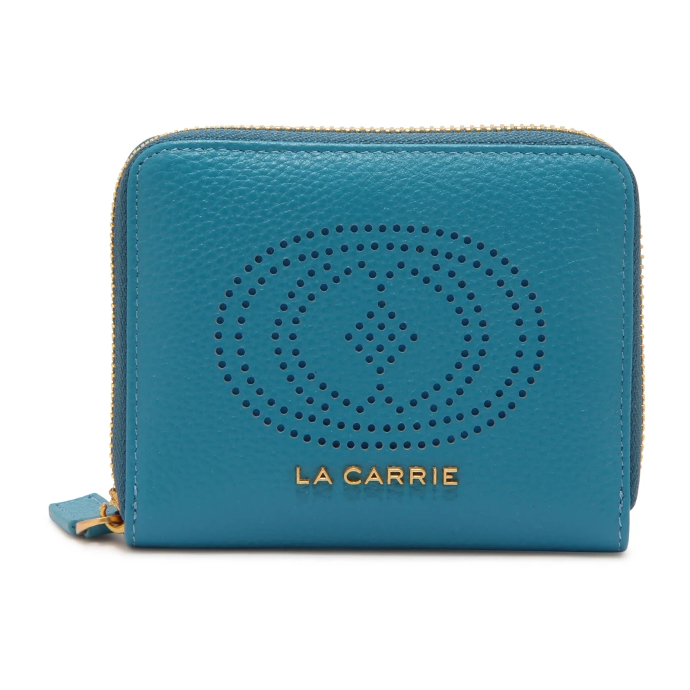 La Carrie Blue Wallets & Cardholders, Female, One Size, Drilled Logo Small Wallet
