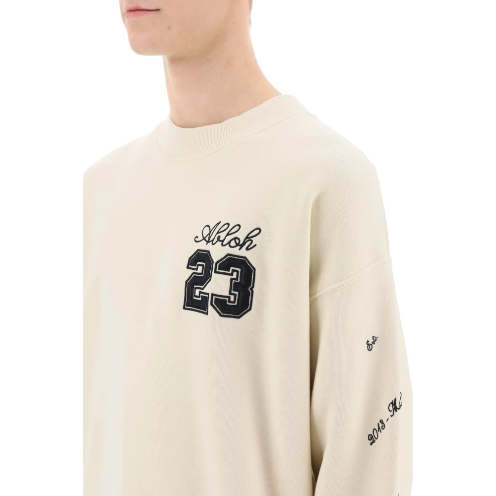 Off White Skate Sweatshirt met 23 Logo Beige Heren