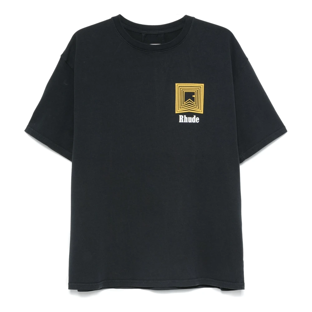 Rhude Chevron Logo T-shirt Black Heren