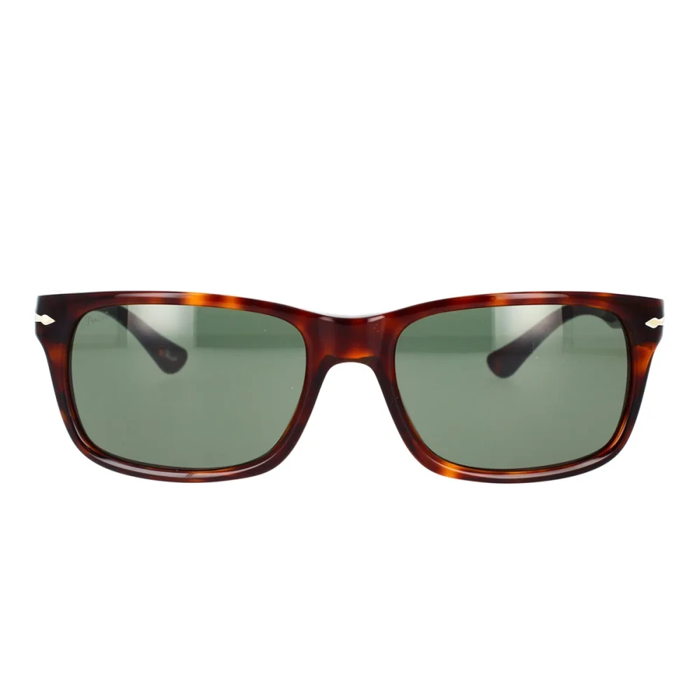 Persol Unisex Brown Classic Rectangular Sunglasses With Iconic Arrow Detail