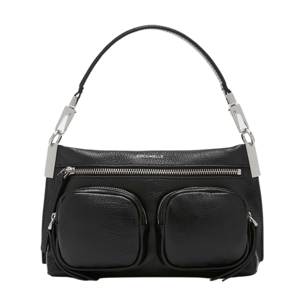 Coccinelle Glanzende Geit Kleine Schoudertas Black Dames