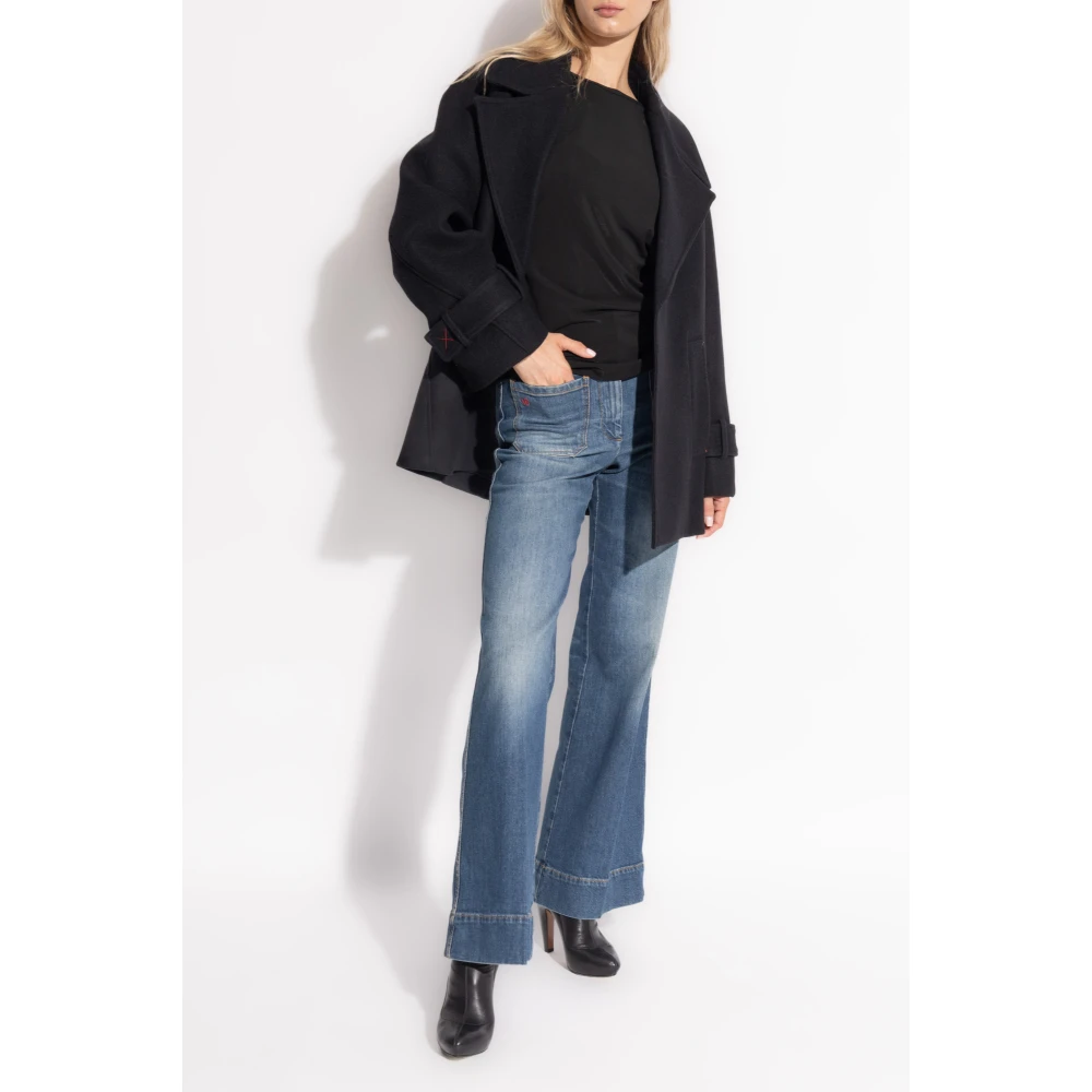 Victoria Beckham Wollen jas Black Dames
