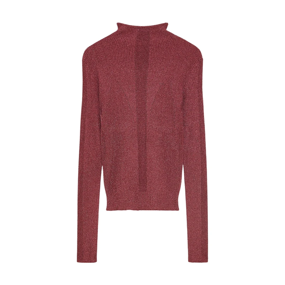 PATRIZIA PEPE Essential Lurex Sweater Red Dames