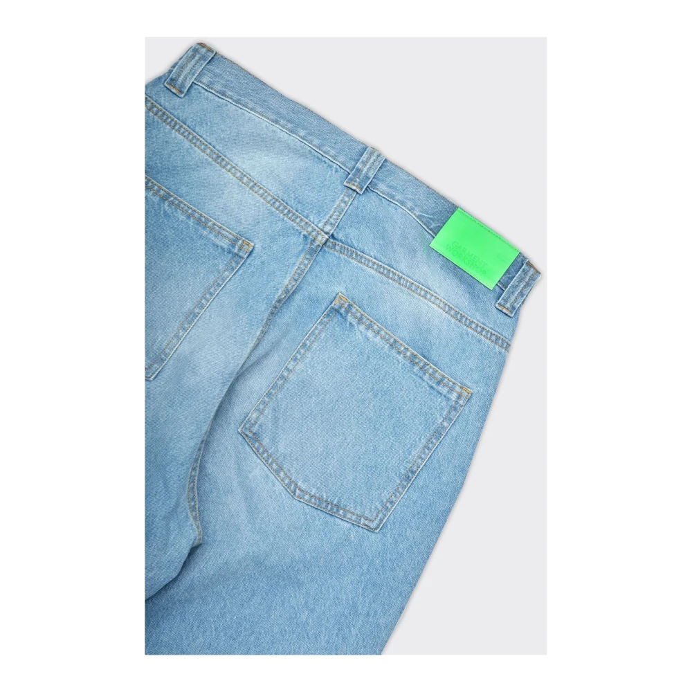 Garment Workshop Wijde Denim Jeans in Blauw Blue Heren