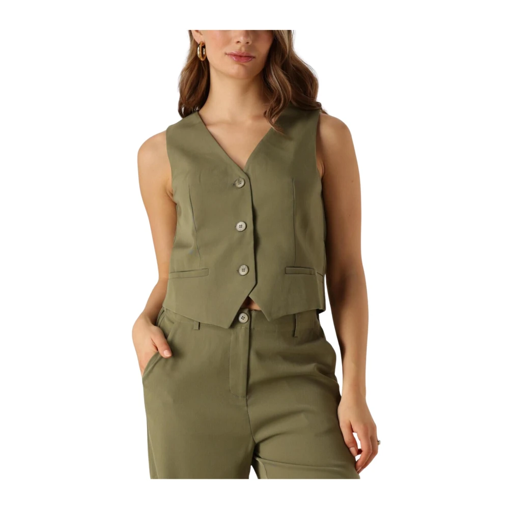 Ydence Groen Gilet Kaia voor vrouwen Green Dames