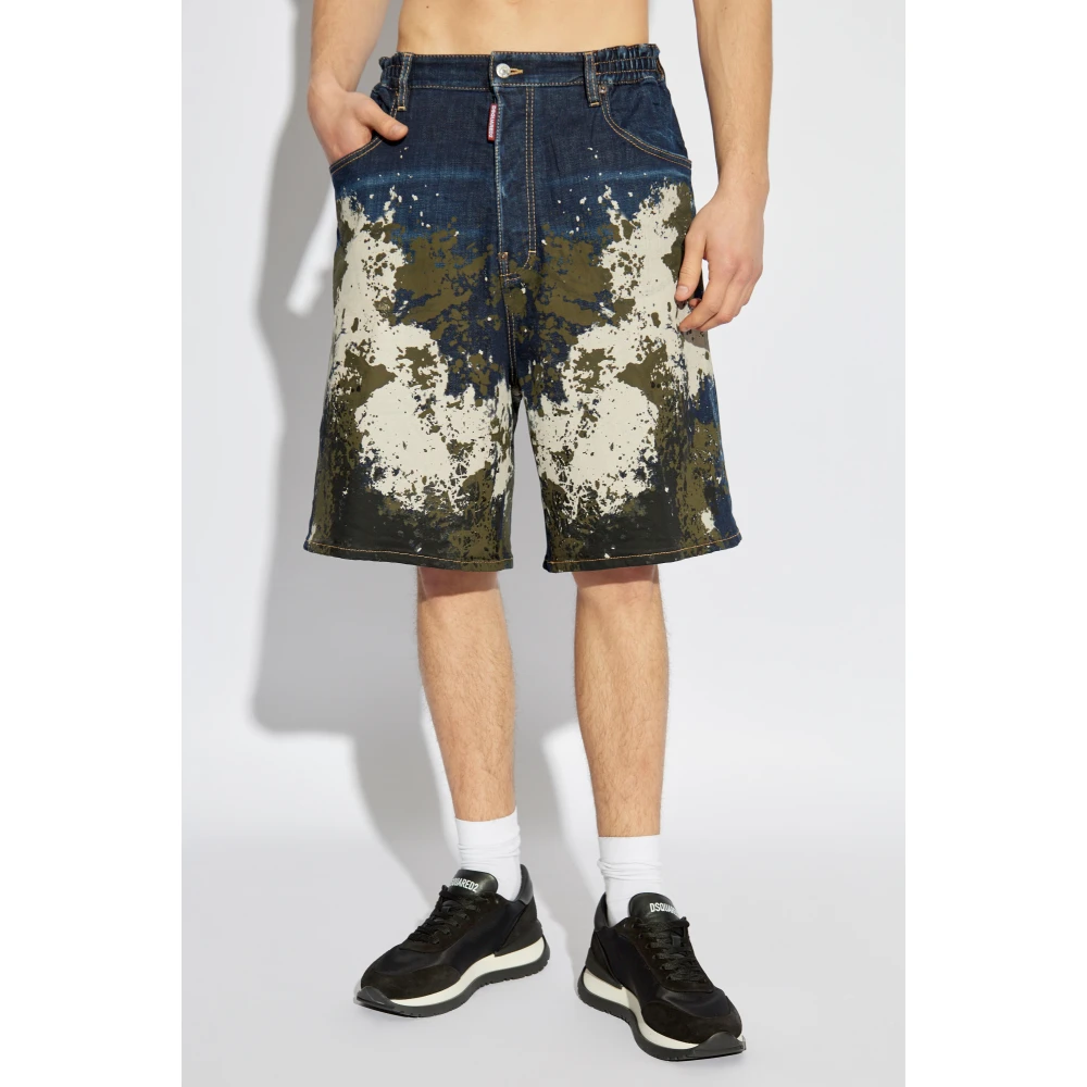 Dsquared2 Verf effect shorts Blue Heren