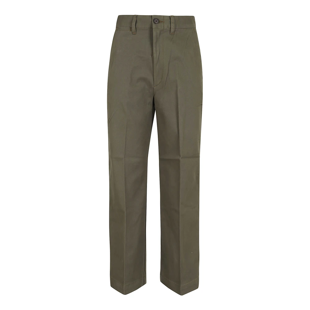 Polo Ralph Lauren Olijf Cropped Flat Front Chinos Green Dames