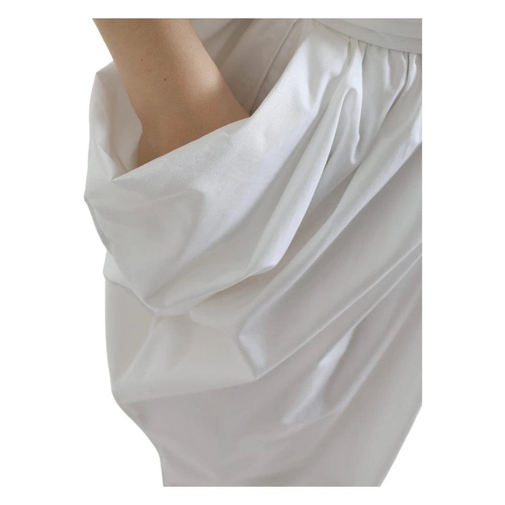 Dolce & Gabbana Elegante Maxi Rok met Hoge Taille White Dames