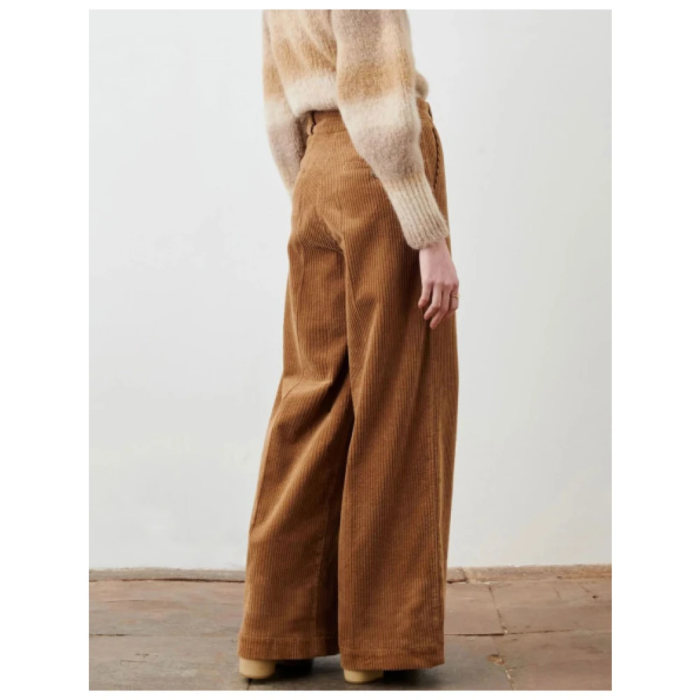 Sessun Andree Wijde Corduroy Broek Brown Dames