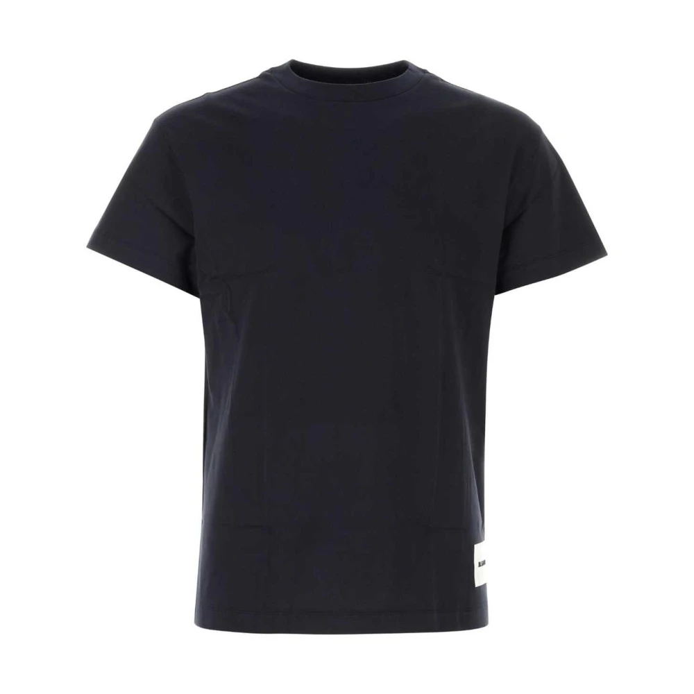 Jil Sander Mannelijk Blauw Tops Heren, S, Katoen, 3-Pack Crewneck T-Shirt