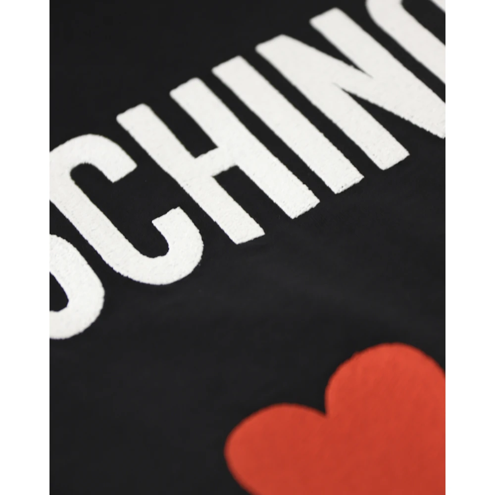 Moschino Biologisch Katoen Liefde Vertrouwen T-Shirt Black Dames
