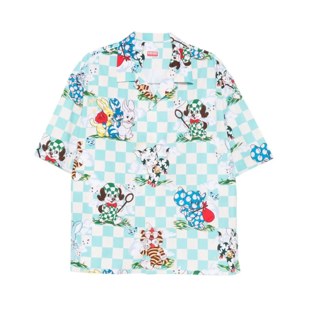 Kenzo Herr Multicolor Skjortor M, Short Sleeve Shirt