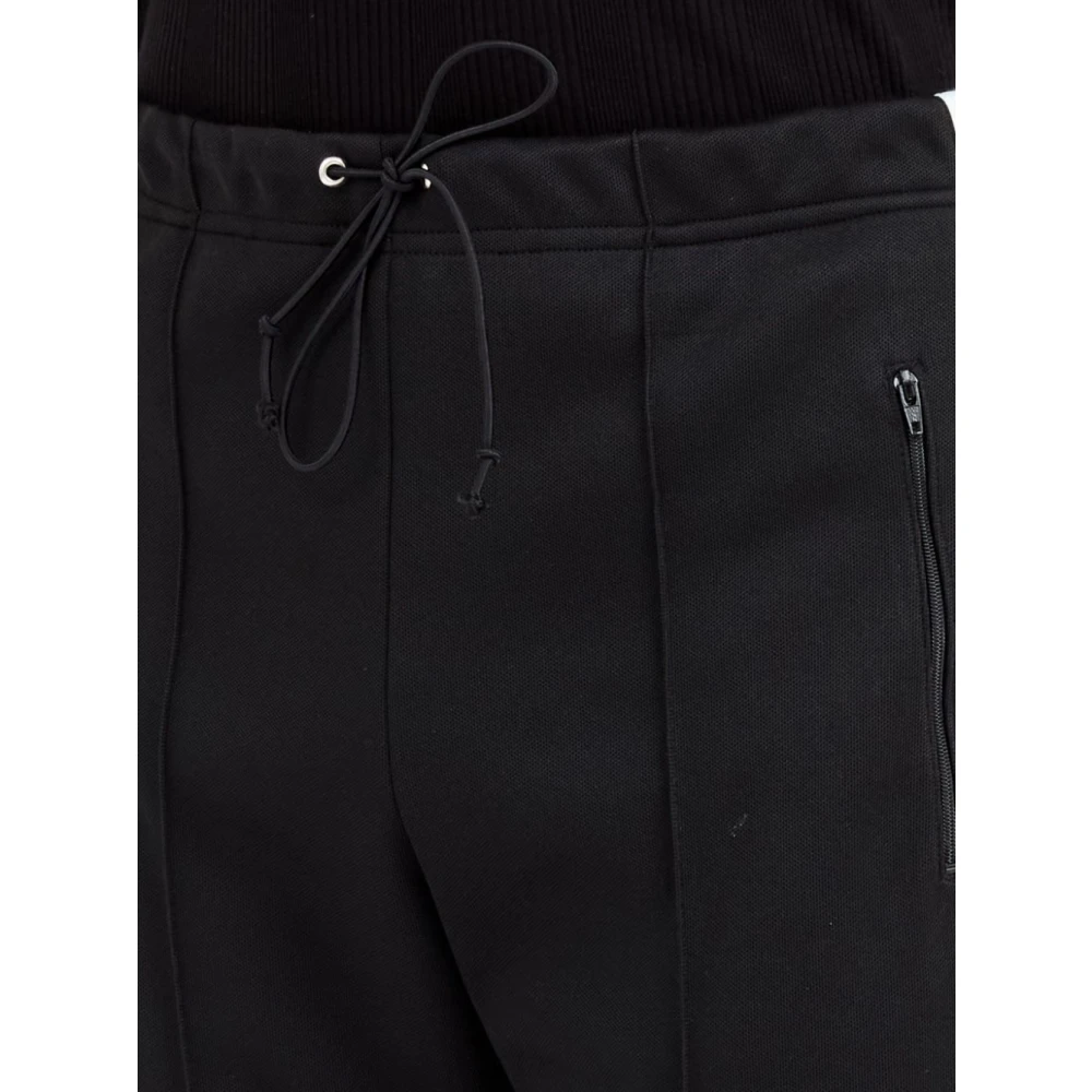 Maison Margiela Zwarte Broek met Handtekeningdetails Black Heren