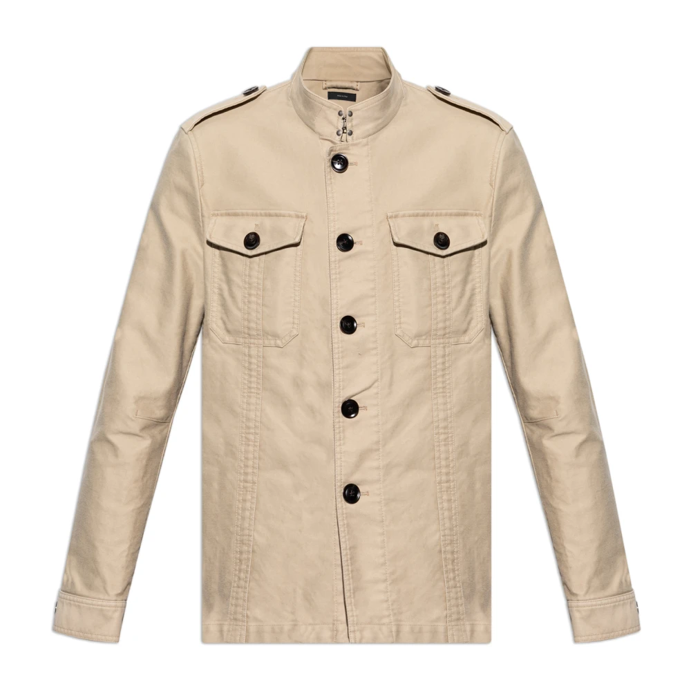 Tom Ford Men's Beige Jacket With Pockets