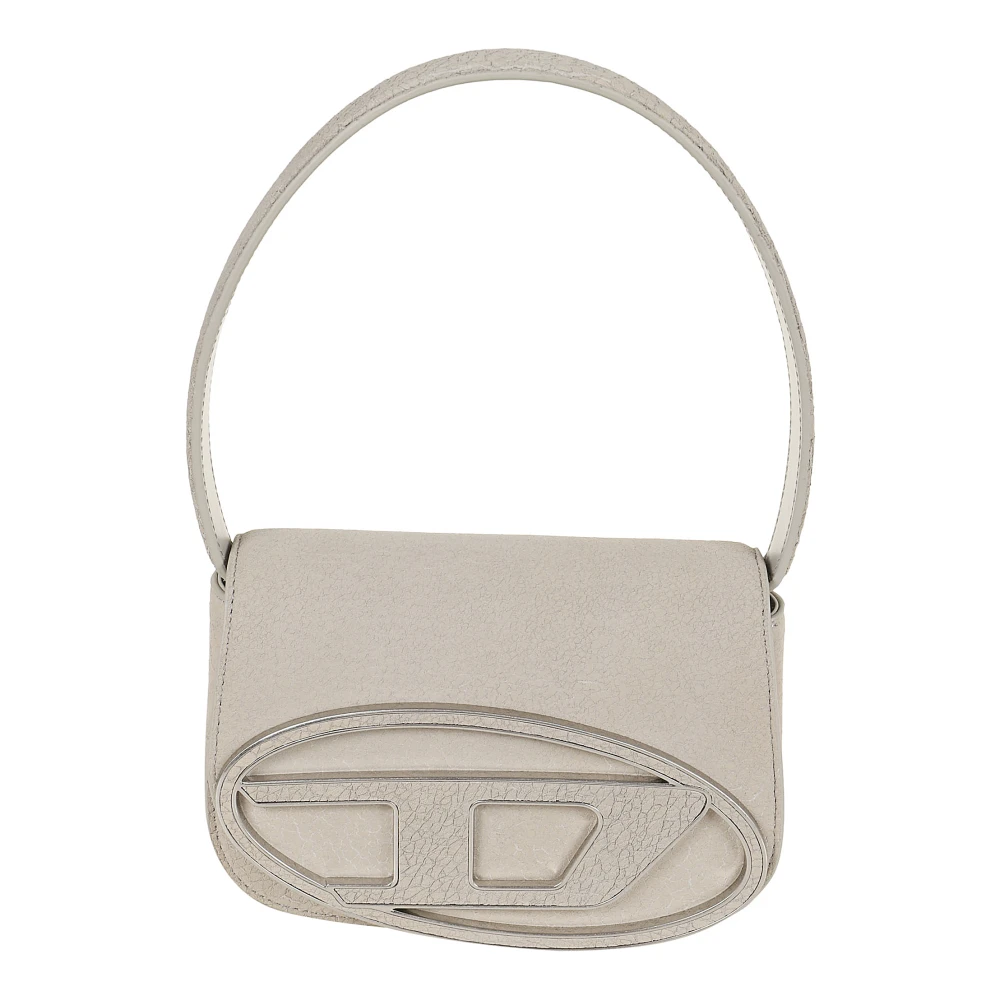 Diesel Grijze Leren Handtas Beige Dames