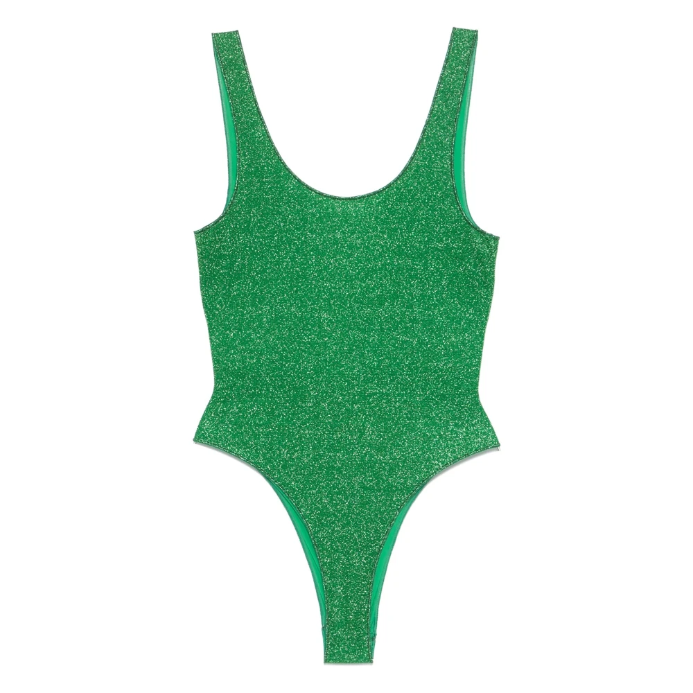 Oseree Groene Lurex Sportieve Badpak Green Dames