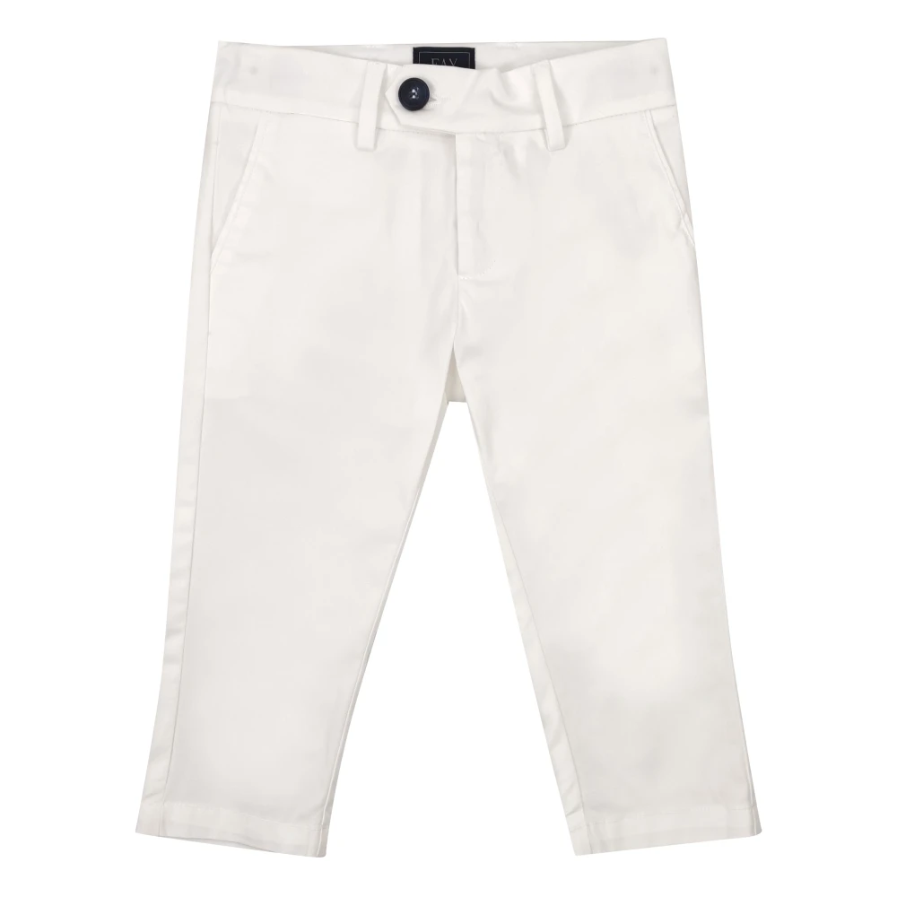 Fay Boys White Trousers, 16 Y, Leggings