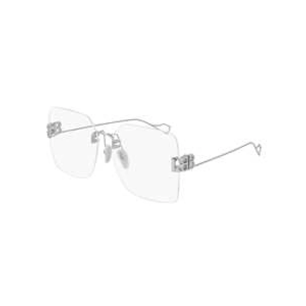 Balenciaga Women's Gray Metallic Optical Frames For