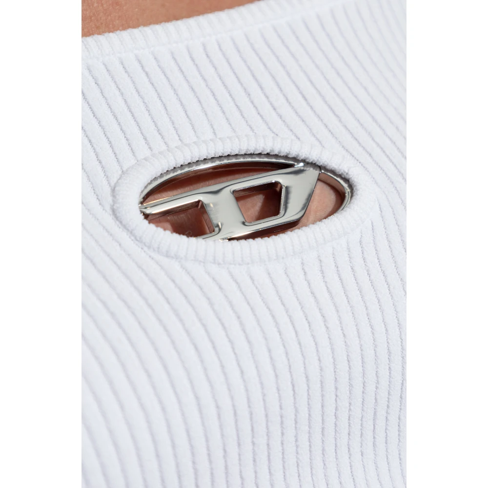 Diesel Trui met M-Vera-Ls logo White Dames
