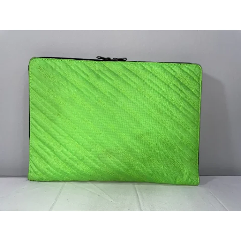 Balenciaga Vintage Pre-owned Nylon clutches Green Heren