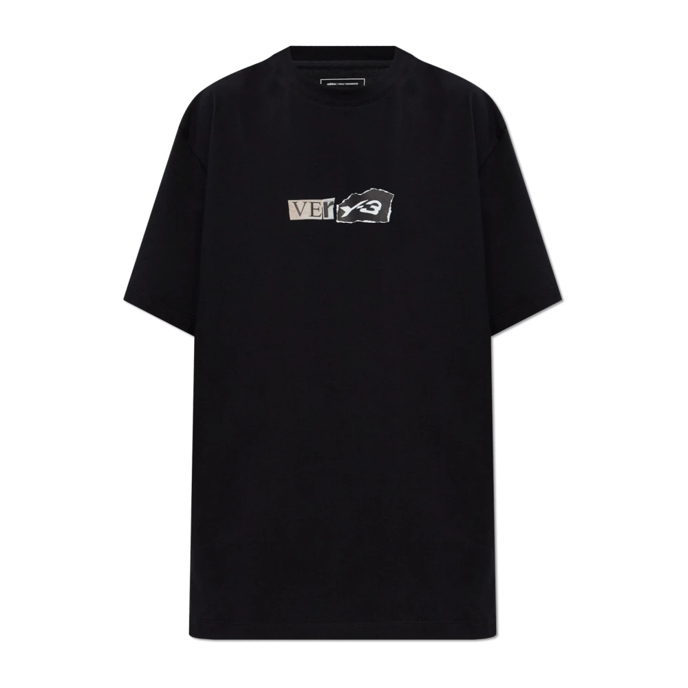 Y-3 Men's Black T-Shirts, S, Gfx Short Sleeve Tee