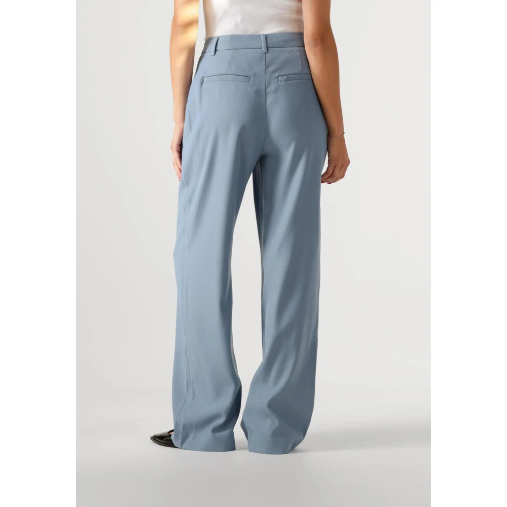 Minus Blauwe Straight Leg Broek voor Vrouwen Blue Dames