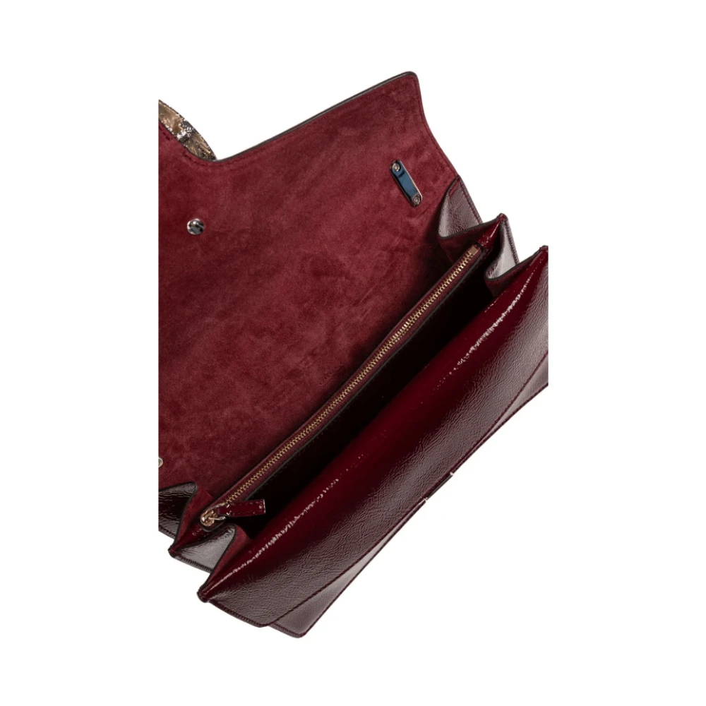Gucci Bordeauxrode Leren Schoudertas met Tijgerkop Red Dames