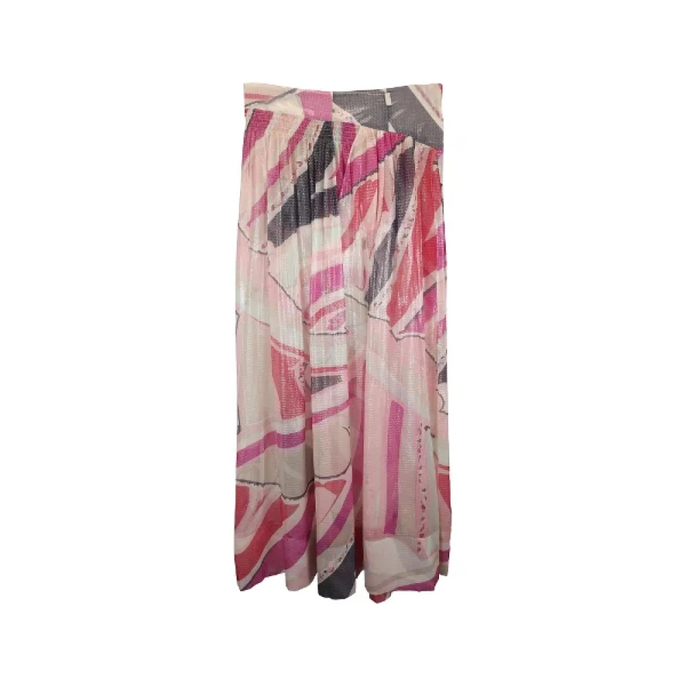 Emilio Pucci Pre-owned Silk bottoms Multicolor Dames