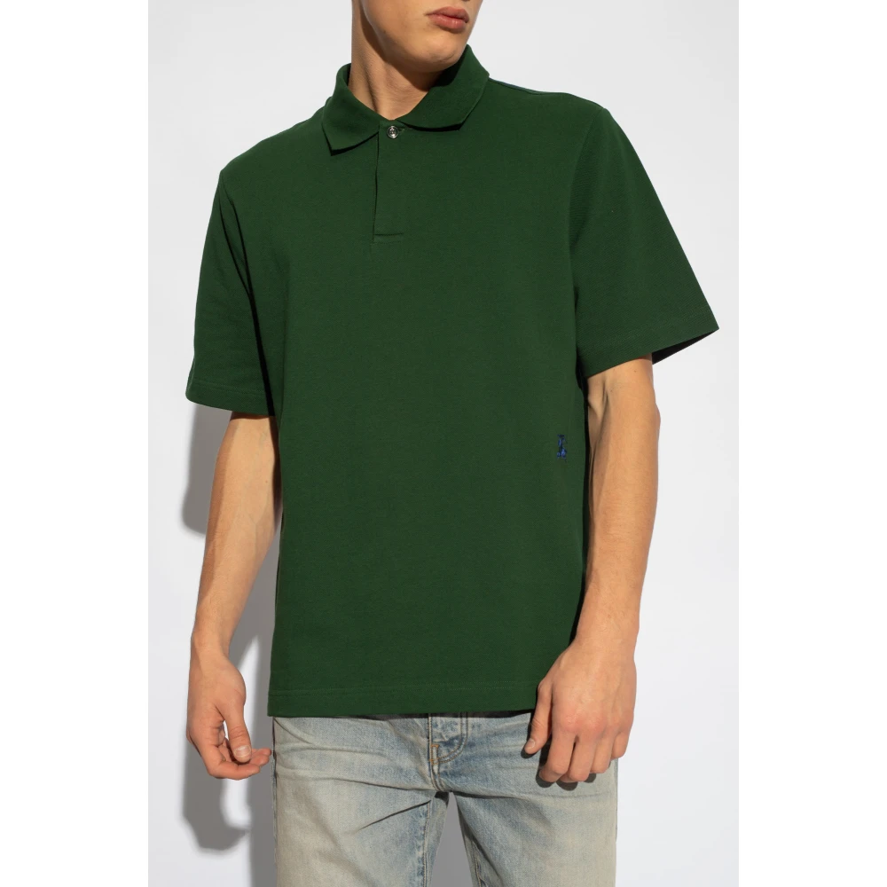 Burberry Polo shirt met geborduurd logo Green Heren