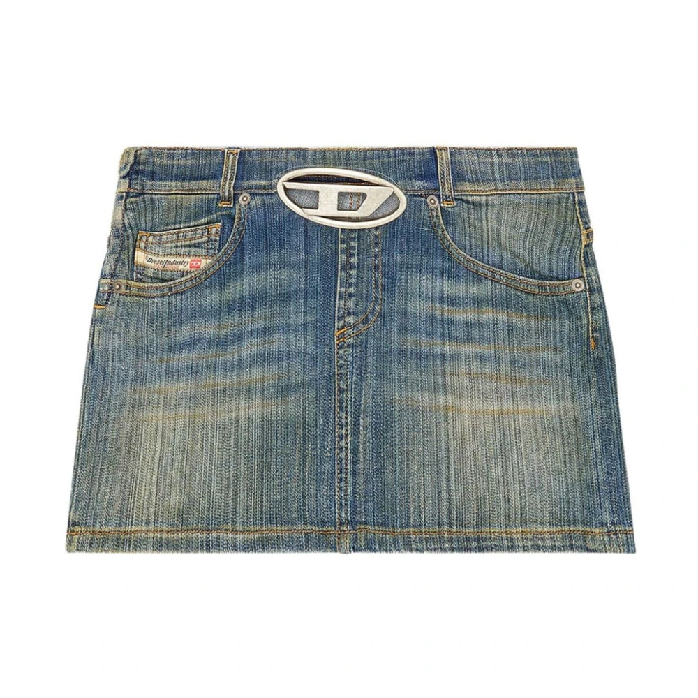 Diesel Mini Rokken in Zwarte Denim Stijl Blue Dames