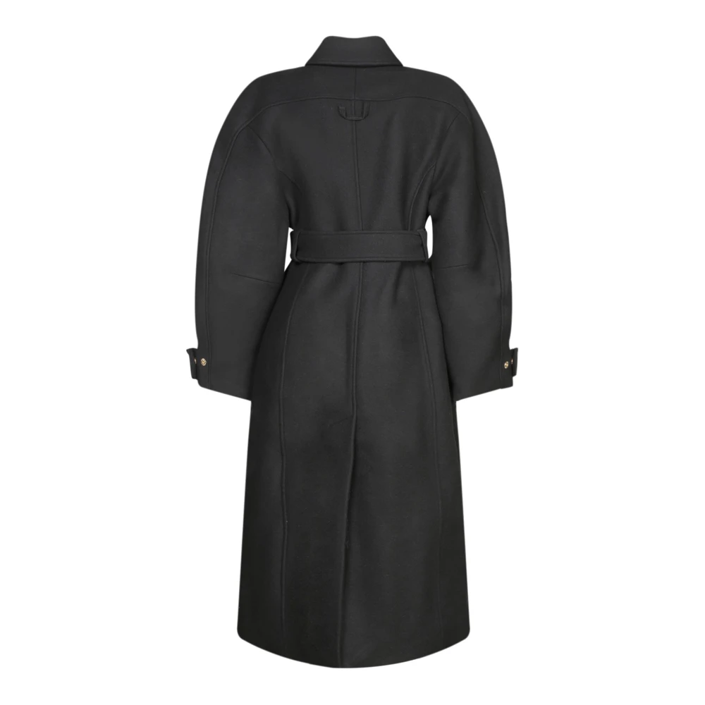 Jacquemus Zwarte Wollen Jas Aw24 Stijlvol Black Dames
