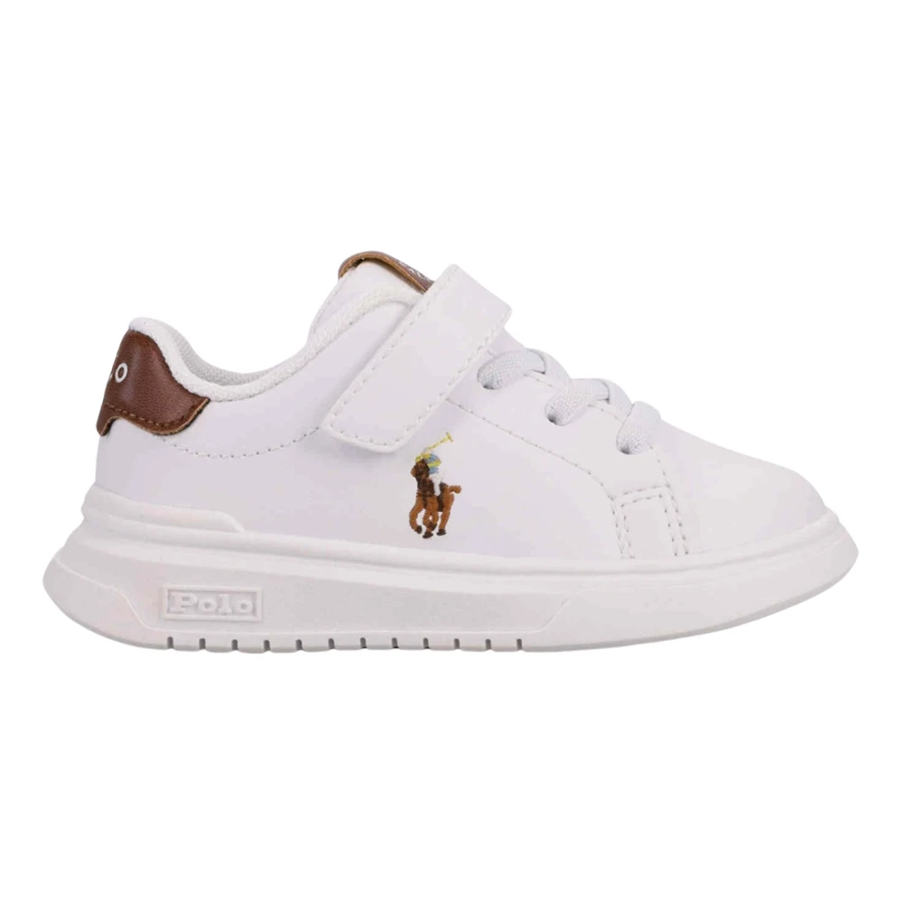 Ralph Lauren Boys White Heritage Court Super Trainers