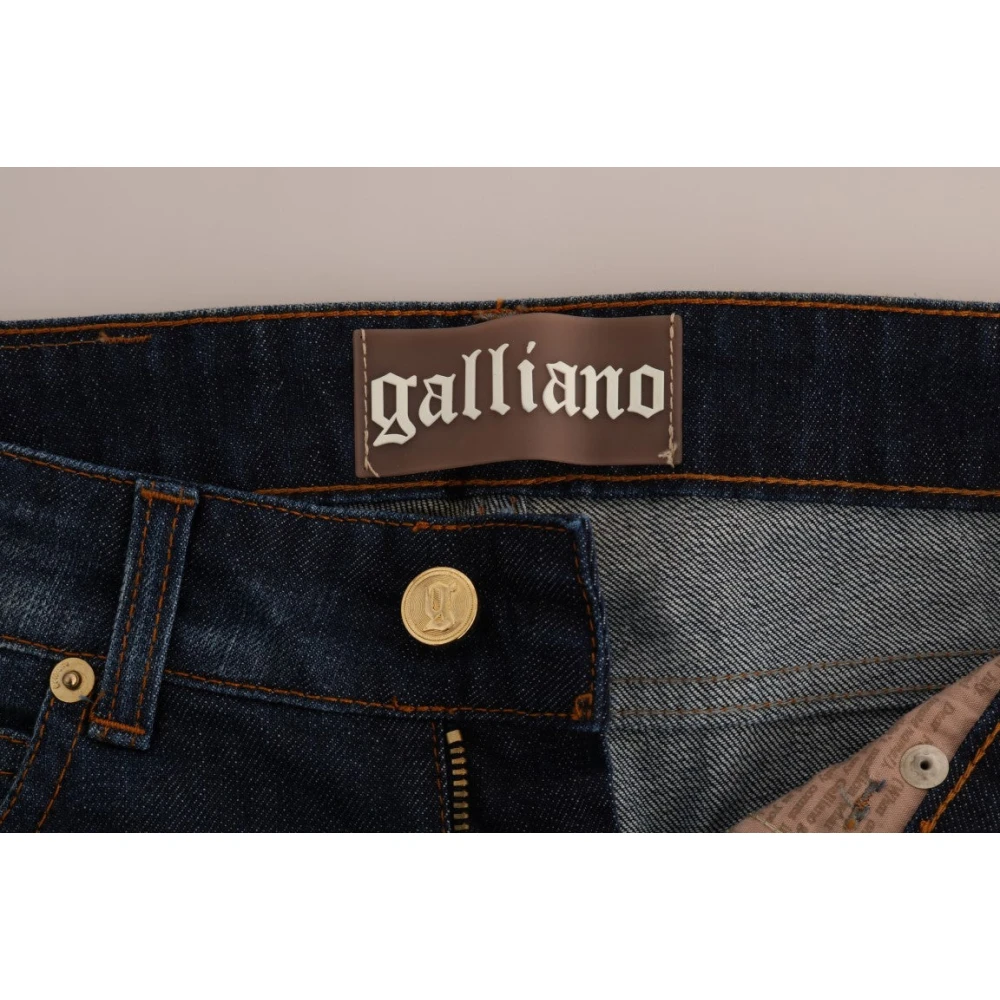 John Galliano Stijlvolle Skinny Low Rise Denim Jeans Blue Dames