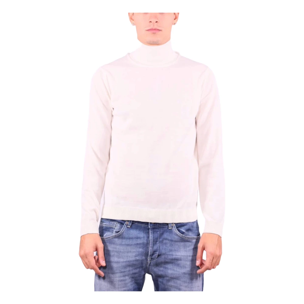 Roberto Collina Merino Wol Beige Trui Beige Heren