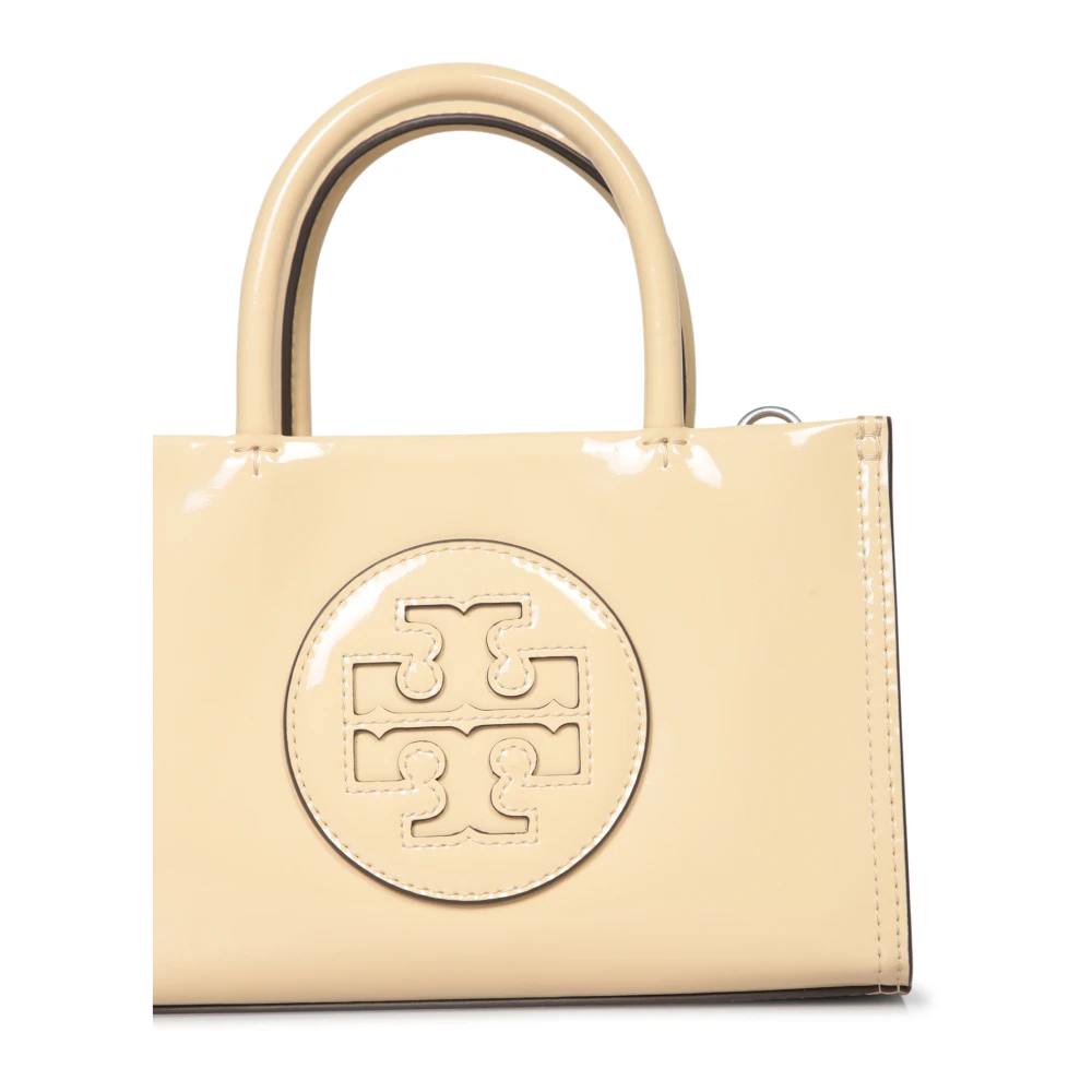 TORY BURCH Elegante Leren Tote Tas Vanille White Dames